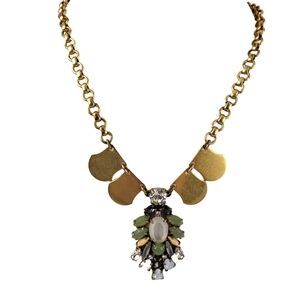 J. Crew Statement Necklace Art Deck Pendant Necklace A0294